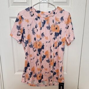 Floral Women's Blouse - Pink and Orange